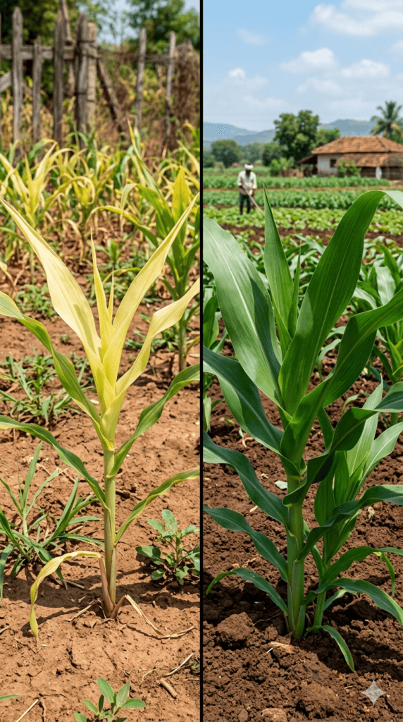 सल्फर कमतरता ओळख